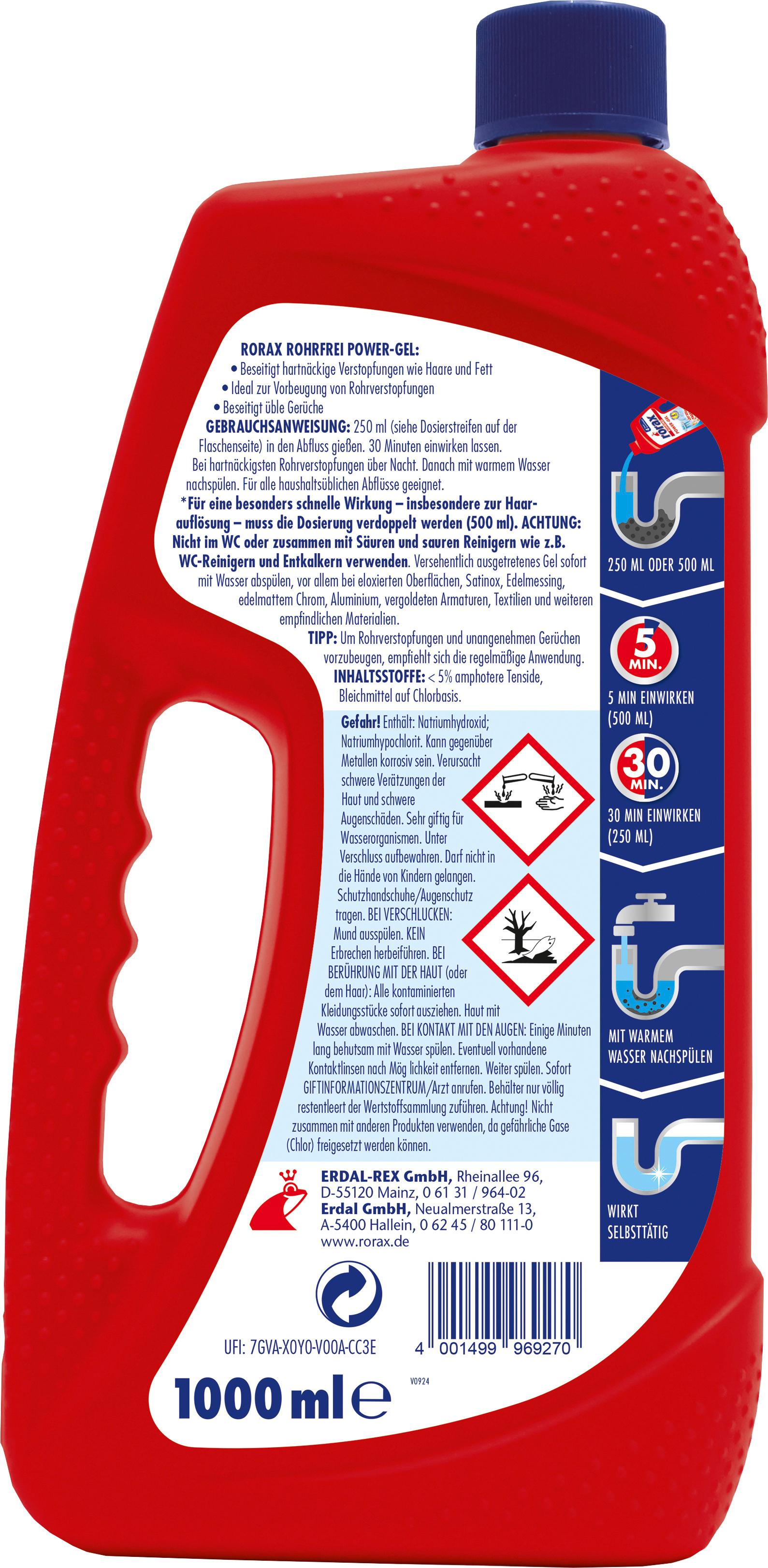 Produktbild Rorax Rohrfrei Power-Gel 2 von 2