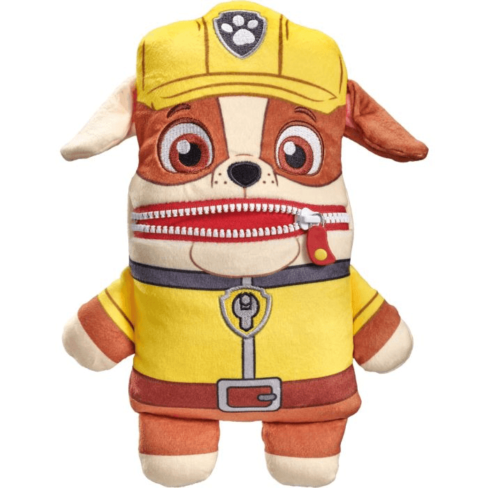 Schmidt Spiele - Sorgenfresser - PAW Patrol Rubble Plüschfigur 27,5 cm – Kuscheltier zum Trösten und Liebhaben