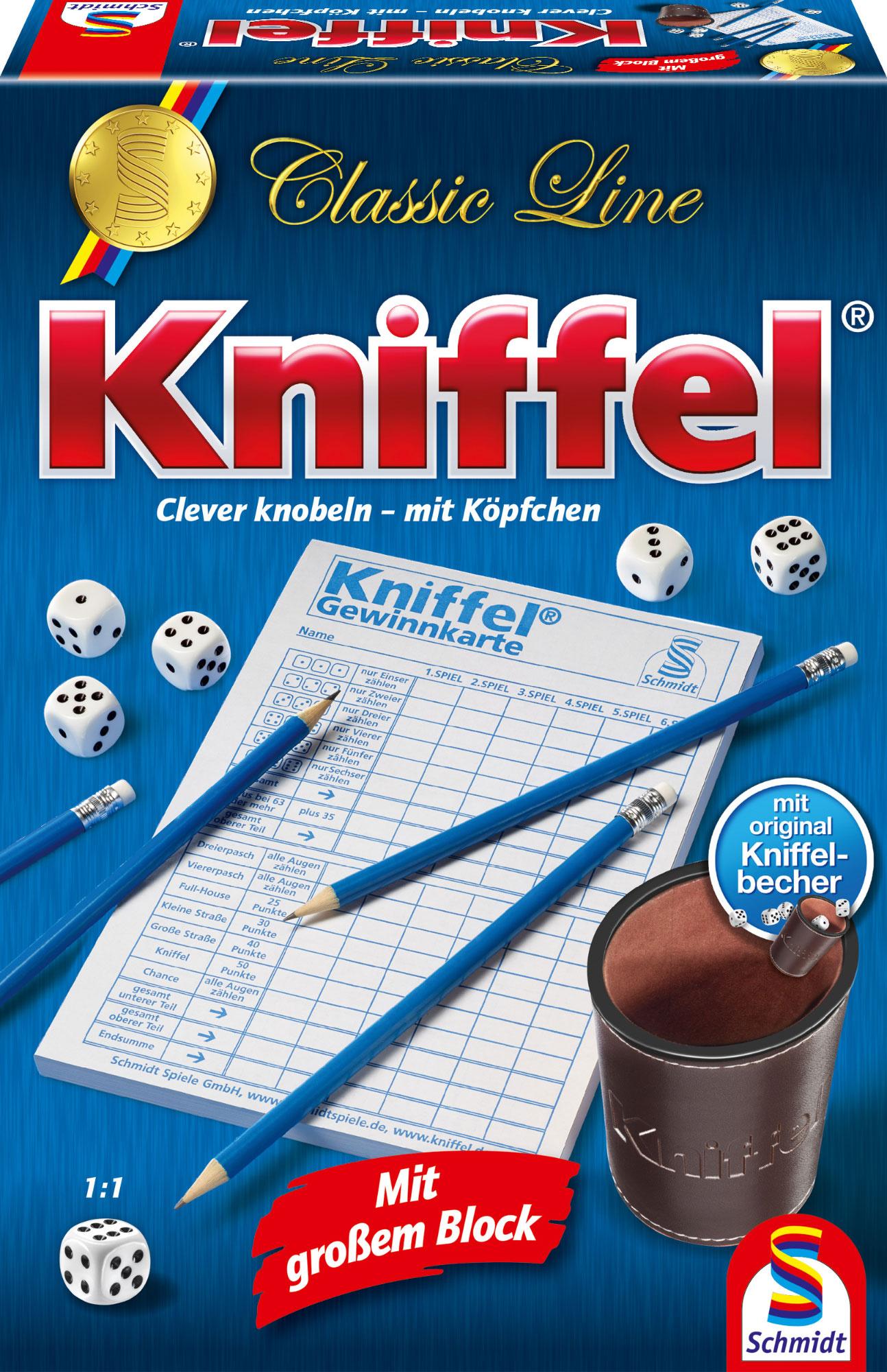 Schmidt Spiele Classic Line Classic Line, Kniffel®, mit großem Spielblock 49203