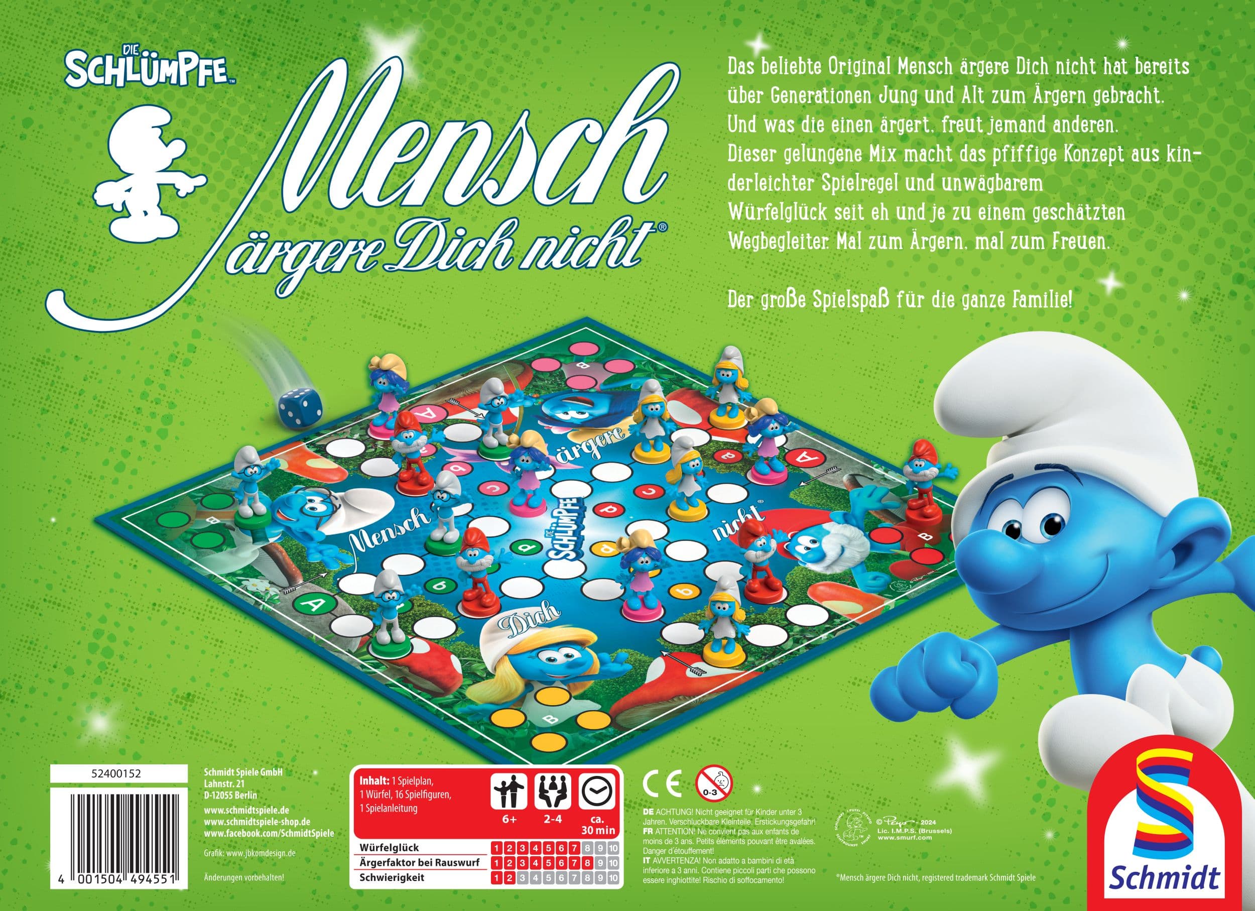 Produktbild Schmidt Spiele - Mensch ärgere Dich nicht®: Die Schlümpfe, Familienspiel 2 von 4