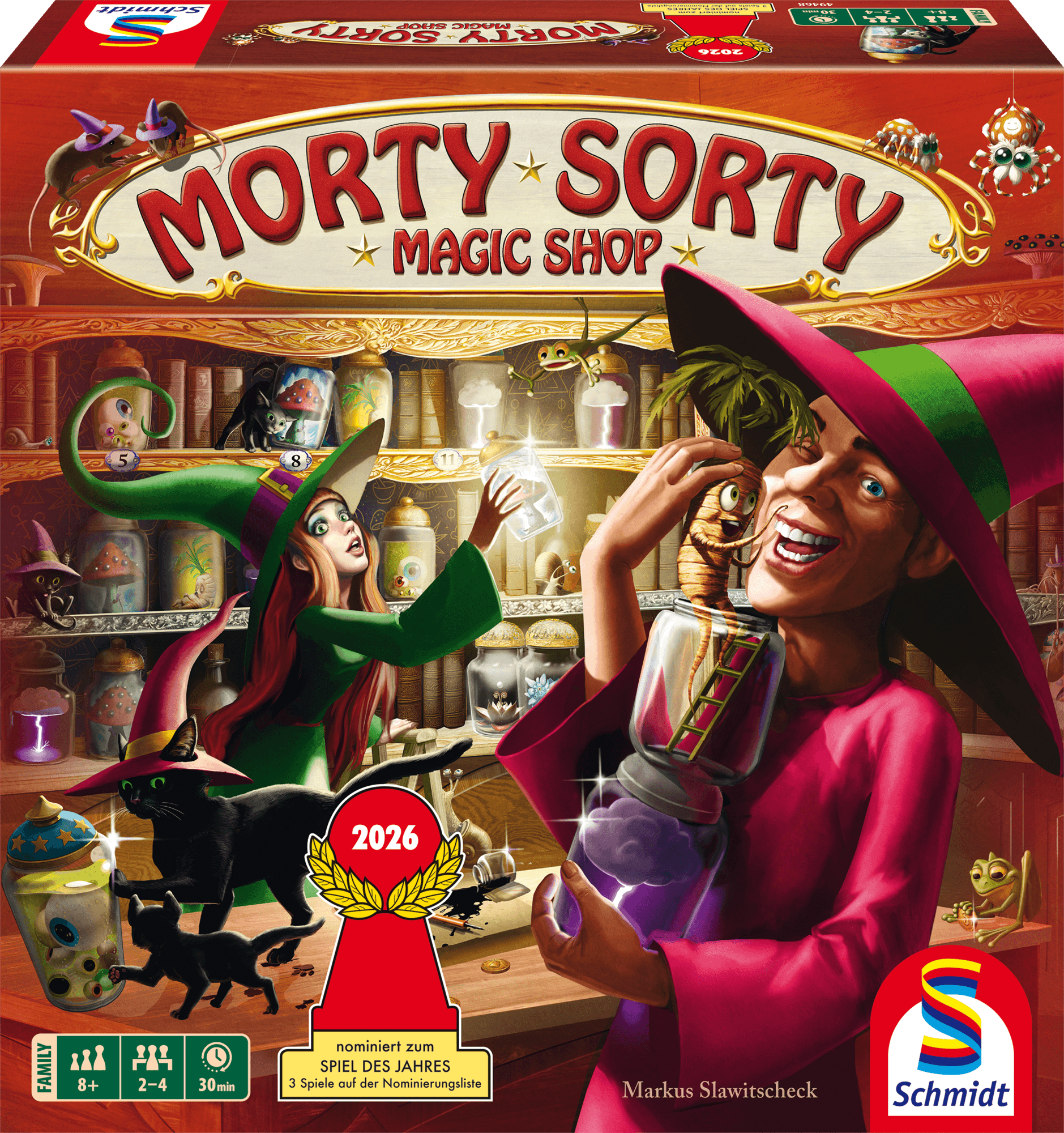 Schmidt Spiele Morty Sorty Magic Shop Familienspiel ab 8 Jahren