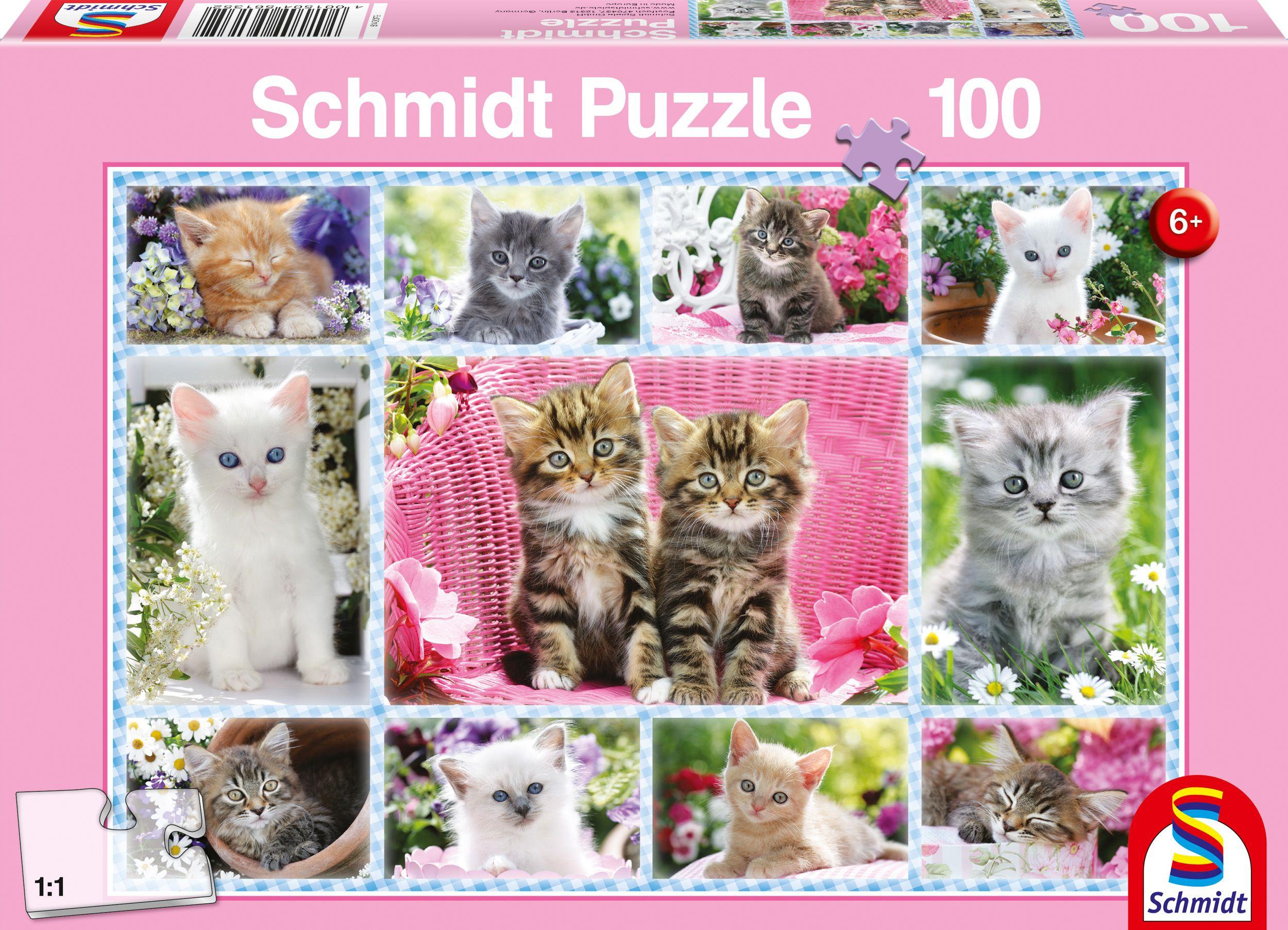 Schmidt Spiele - Kinderpuzzle - Katzenbabys, 100 Teile