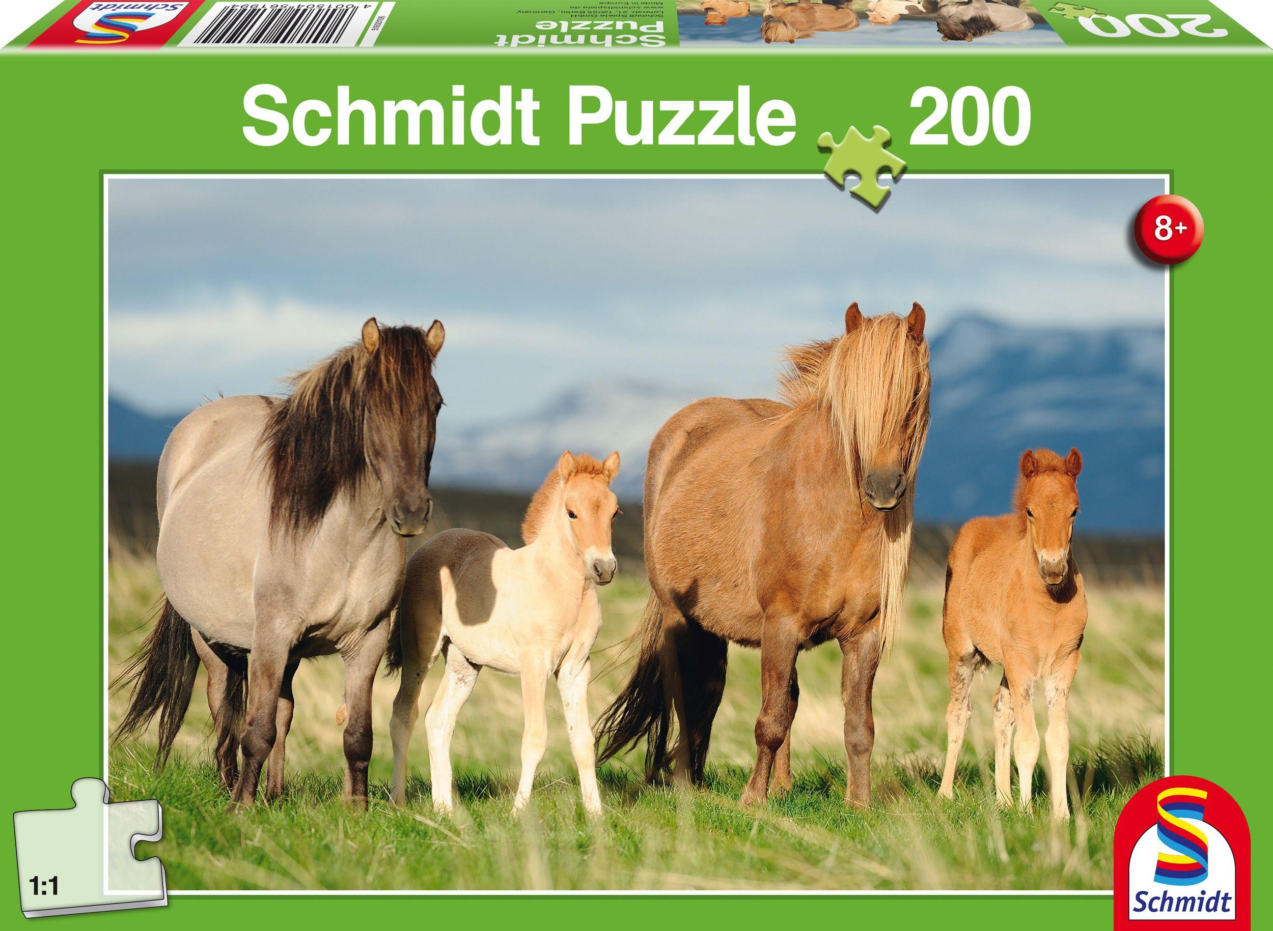 Schmidt Spiele - Puzzle - Pferdefamilie, 200 Teile