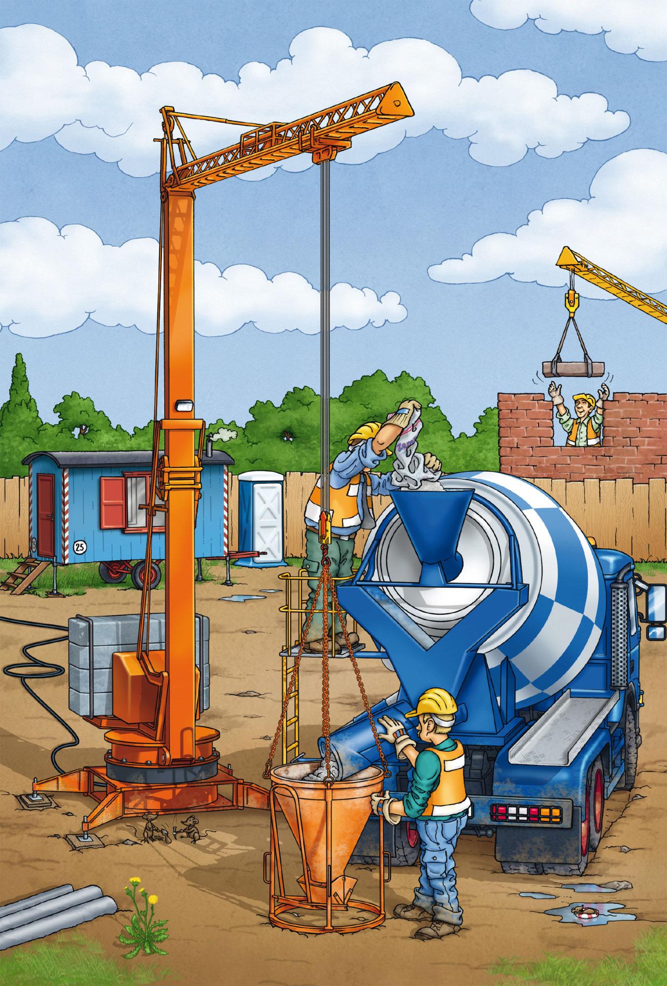 Produktbild Schmidt Spiele Kinderpuzzle Auf der Baustelle, 3x24 Teile 56200 3 von 4