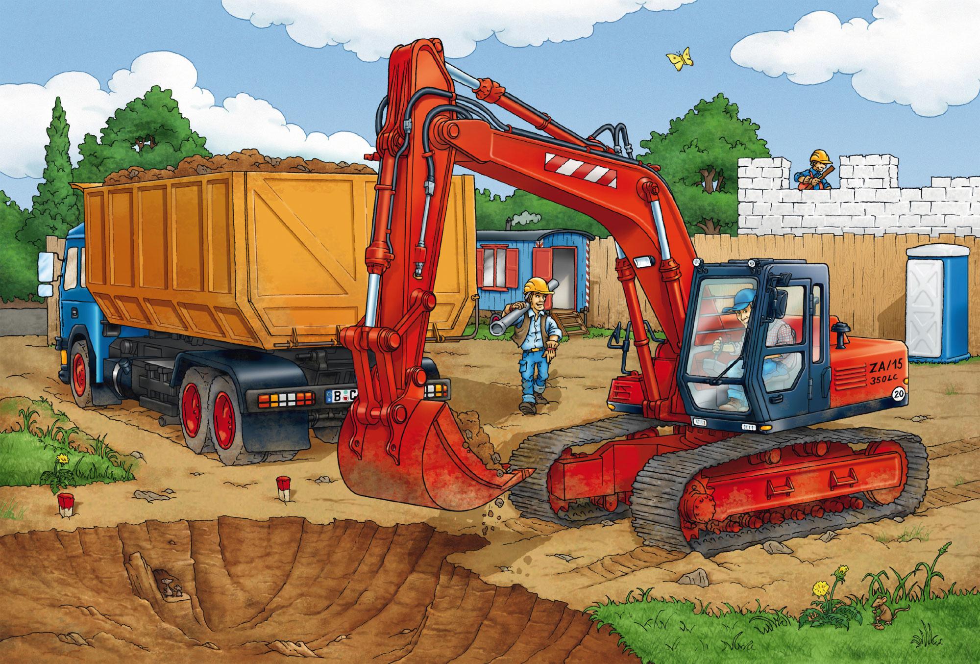 Produktbild Schmidt Spiele Kinderpuzzle Auf der Baustelle, 3x24 Teile 56200 4 von 4