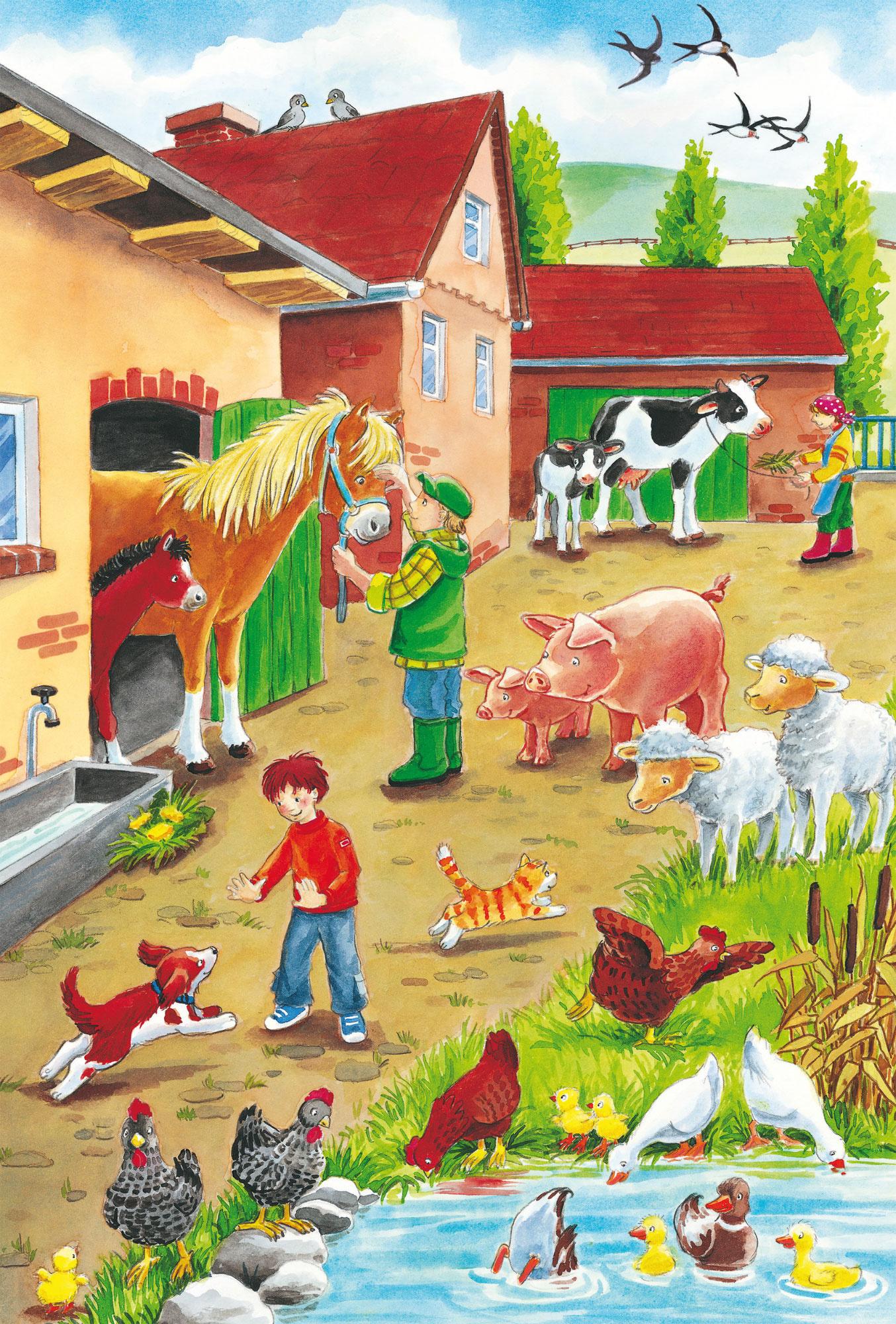 Produktbild Schmidt Spiele Kinderpuzzle Auf dem Bauernhof, 3x24 Teile 56216 4 von 4