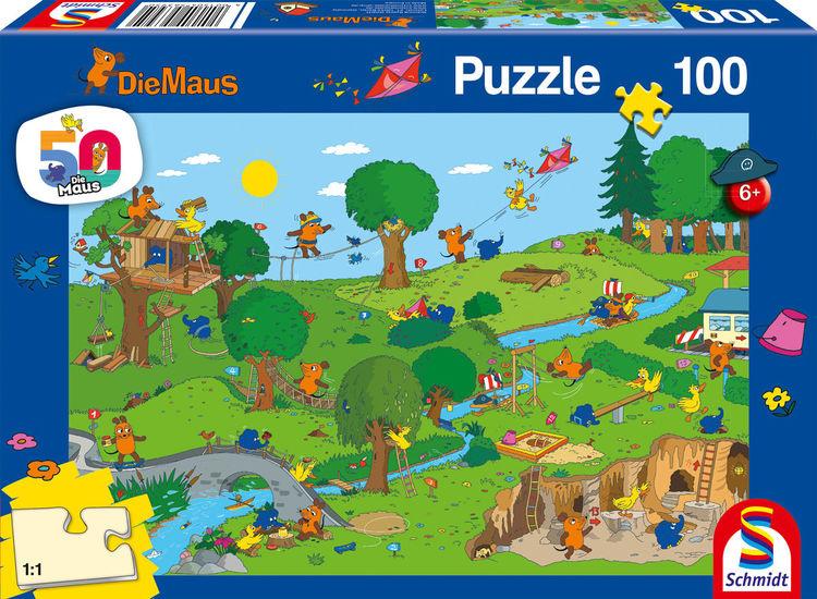 Schmidt Spiele - Kinderpuzzle - Die Maus - Im Spielpark, 100 Teile