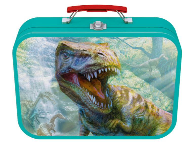 Produktbild Schmidt Spiele - Kinderpuzzle - Dinos, Puzzle-Box im Metallkoffer, 2x100, 2x60 Teile 2 von 2