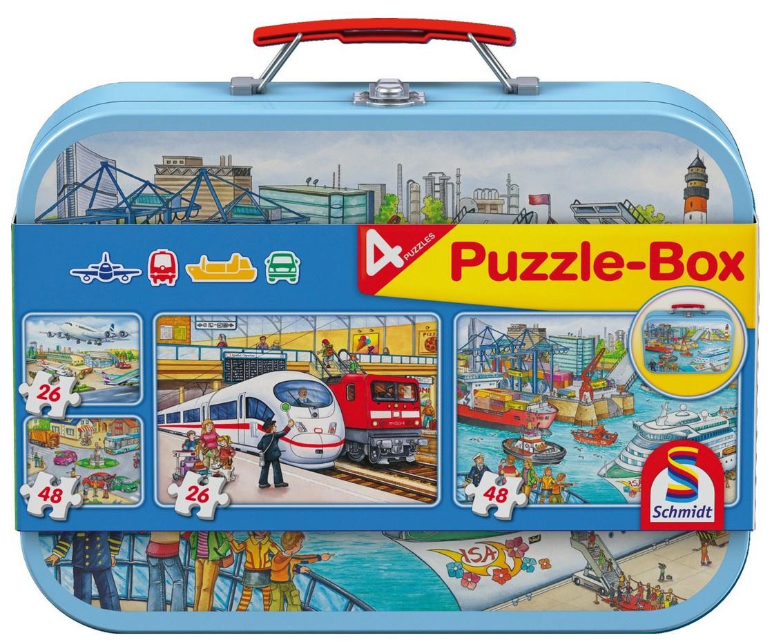 Produktbild Schmidt Spiele - Puzzle - Puzzle-Box - im Metallkoffer, 2 x 26 Teile , 2 x 48 Teile 2 von 6