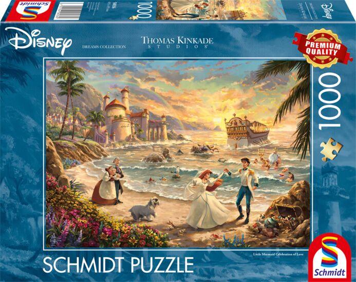 Schmidt Spiele - Thomas Kinkade Studios: Disney Dreams Collection - The Little Mermaid Celebration of Love, 1.000 Teile Puzzle