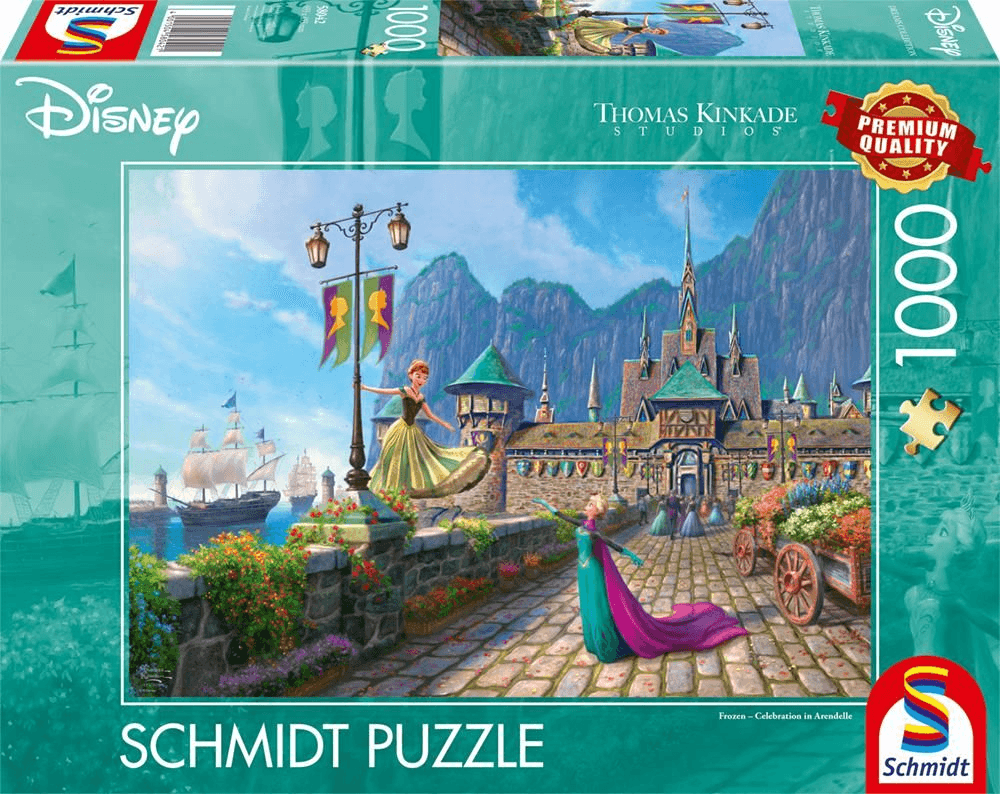 Schmidt Spiele - Thomas Kinkade Studios: Disney Dreams Collection - Frozen - Celebration in Arendelle, 1.000 Teile Puzzle