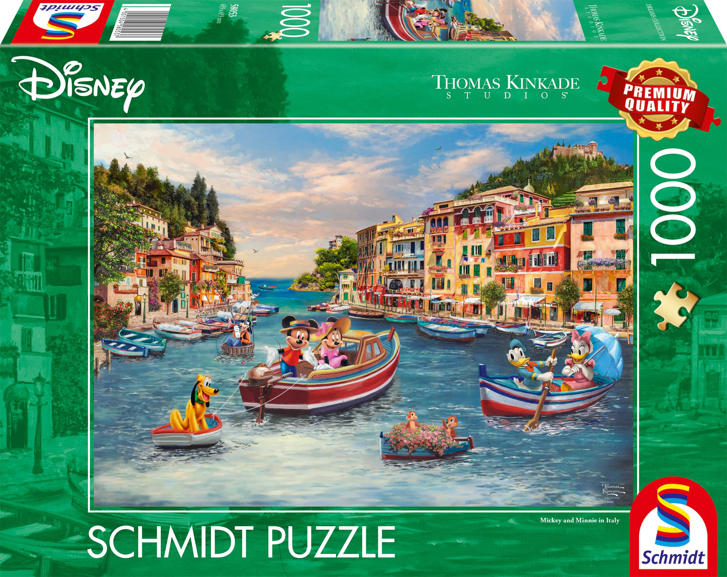 Schmidt Spiele Disney Mickey and Minnie in Italy Thomas Kinkade 1000 Teile Puzzle