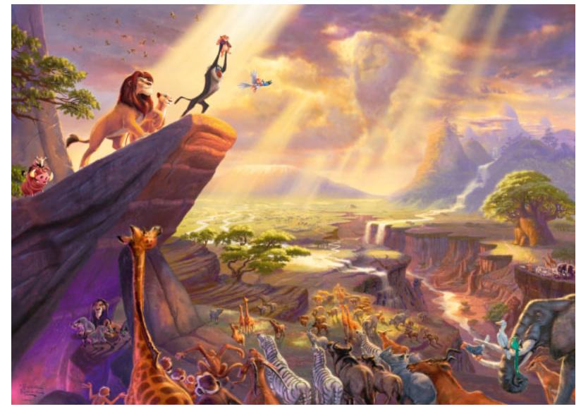 Produktbild Schmidt Spiele - Erwachsenenpuzzle - König der Löwen - Thomas Kinkade, 1000 Teile 2 von 2