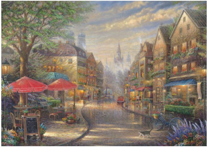 Produktbild Schmidt Spiele - Erwachsenenpuzzle - Café in München - Thomas Kinkade, 1000 Teile 2 von 2