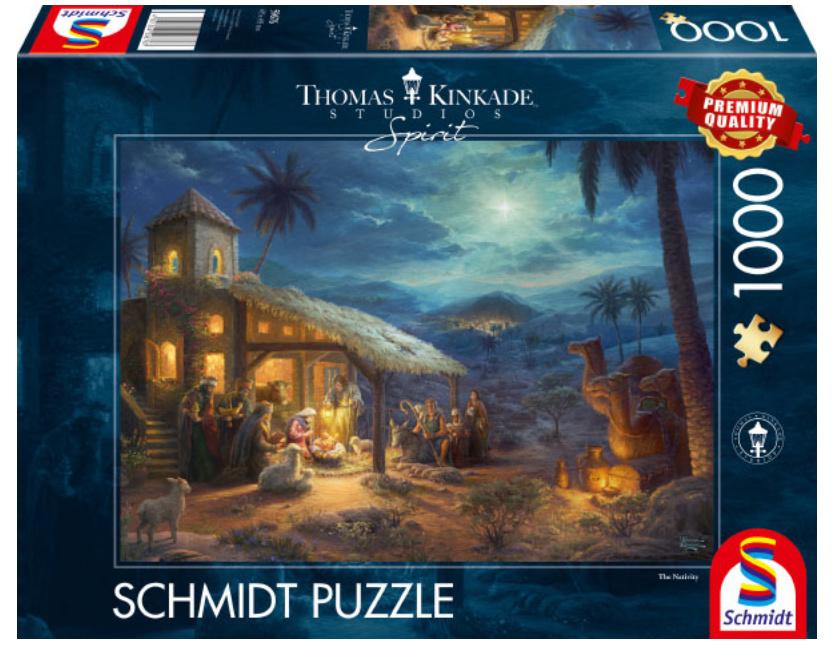 Schmidt Spiele - Erwachsenenpuzzle - Jesu Geburt - Thomas Kinkade, 1000 Teile