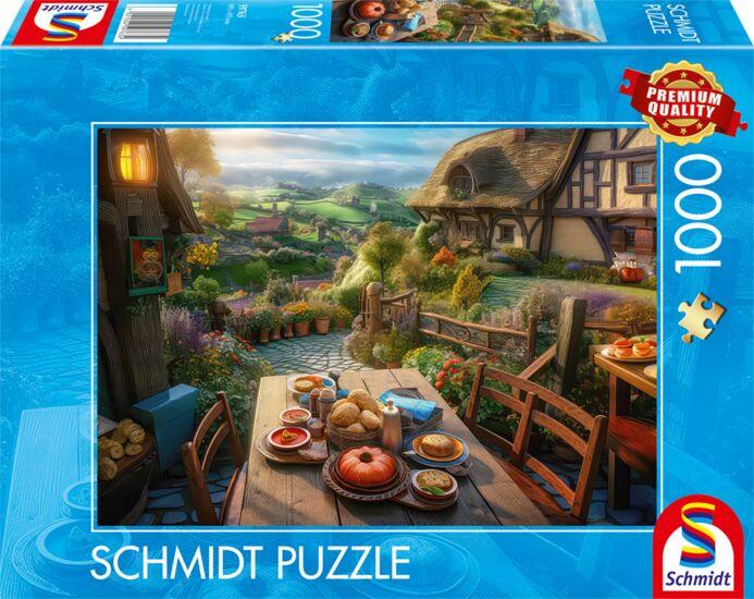Schmidt Spiele - Erwachsenenpuzzle - Frühstück mit Aussicht, 1.000 Teile Puzzle