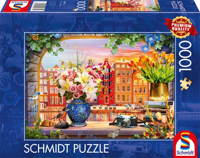 Schmidt Spiele - Erwachsenenpuzzle - Besuch in Amsterdam, 1.000 Teile Puzzle
