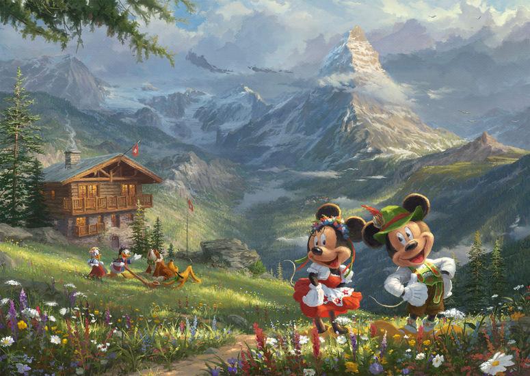 Produktbild Schmidt Spiele - Erwachsenenpuzzle - Mickey&Minnie in den Alpen,  1000 Teile 2 von 2