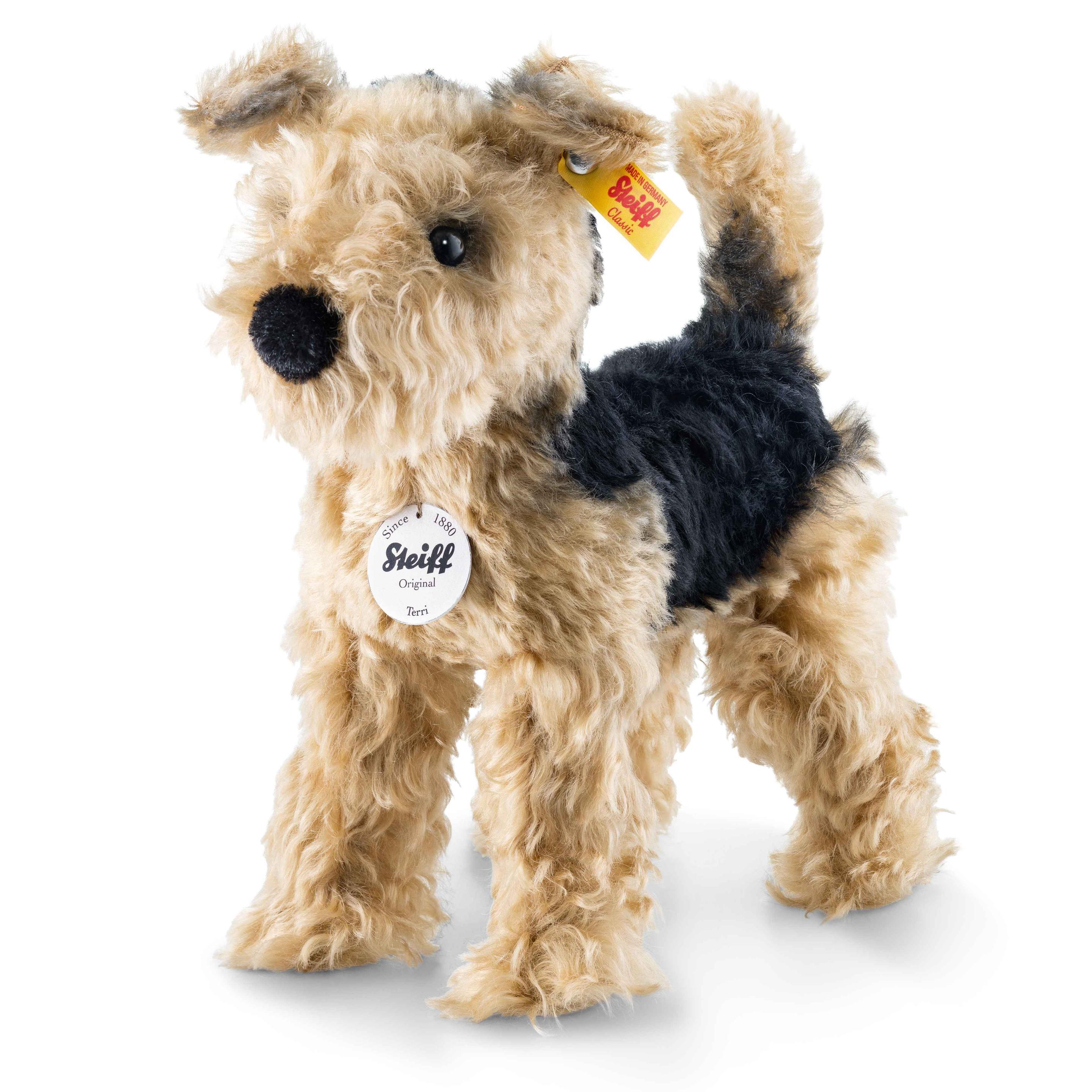 Steiff Exklusive Sammlerwelt - Terri Welsh-Terrier, goldbraun/schwarz, 26cm
