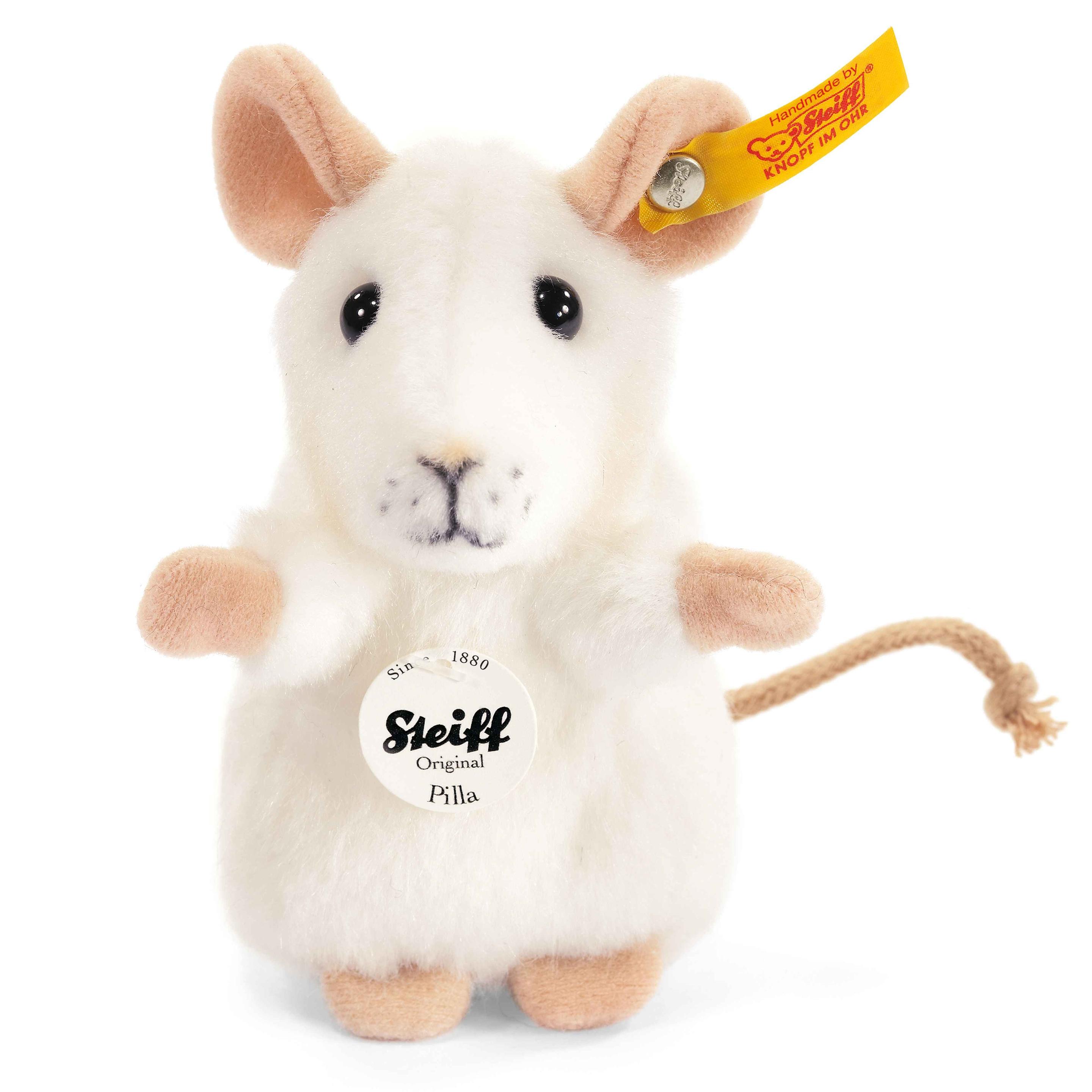 Steiff - Pilla Maus, weiß, 10cm