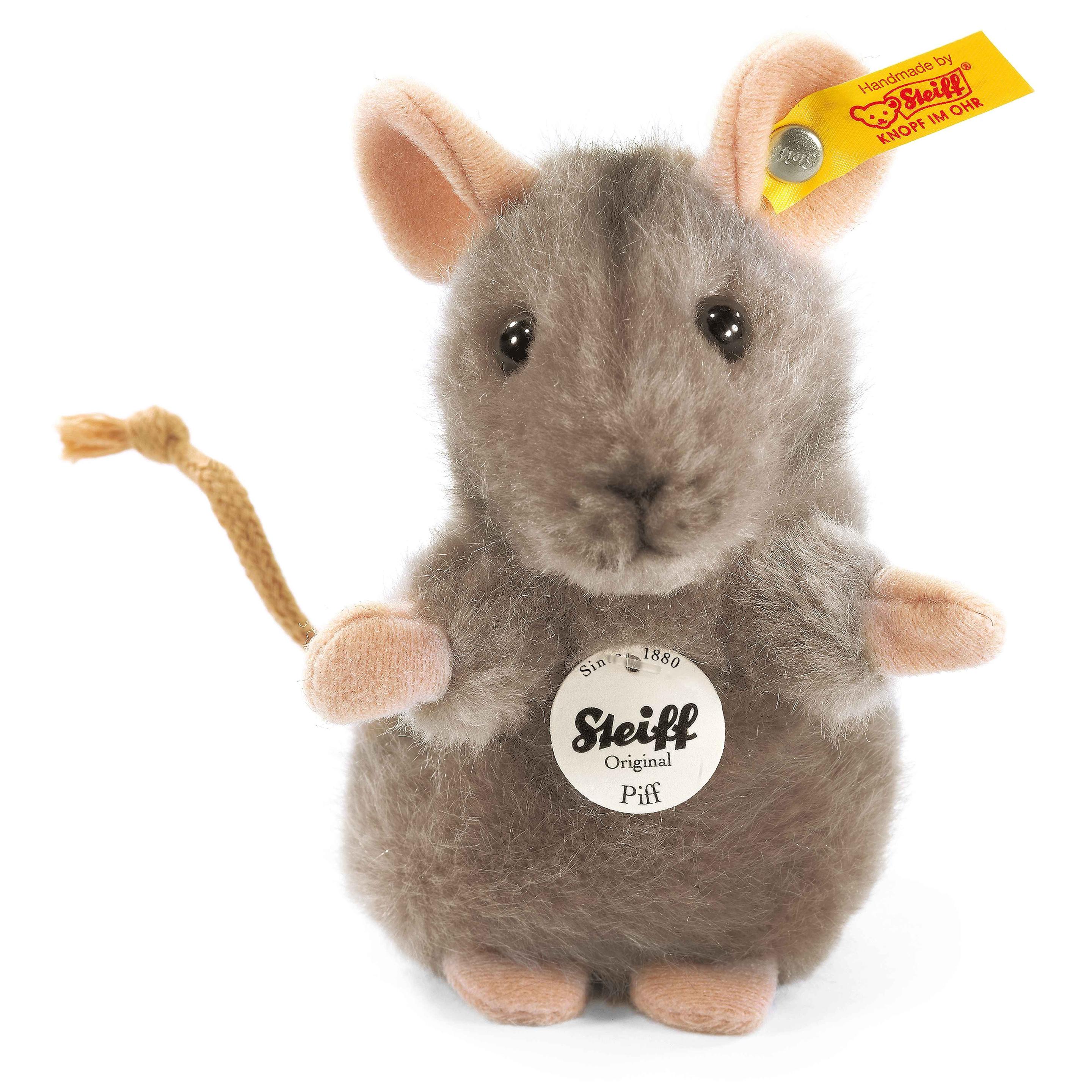 Steiff - Piff Maus, grau, 10cm
