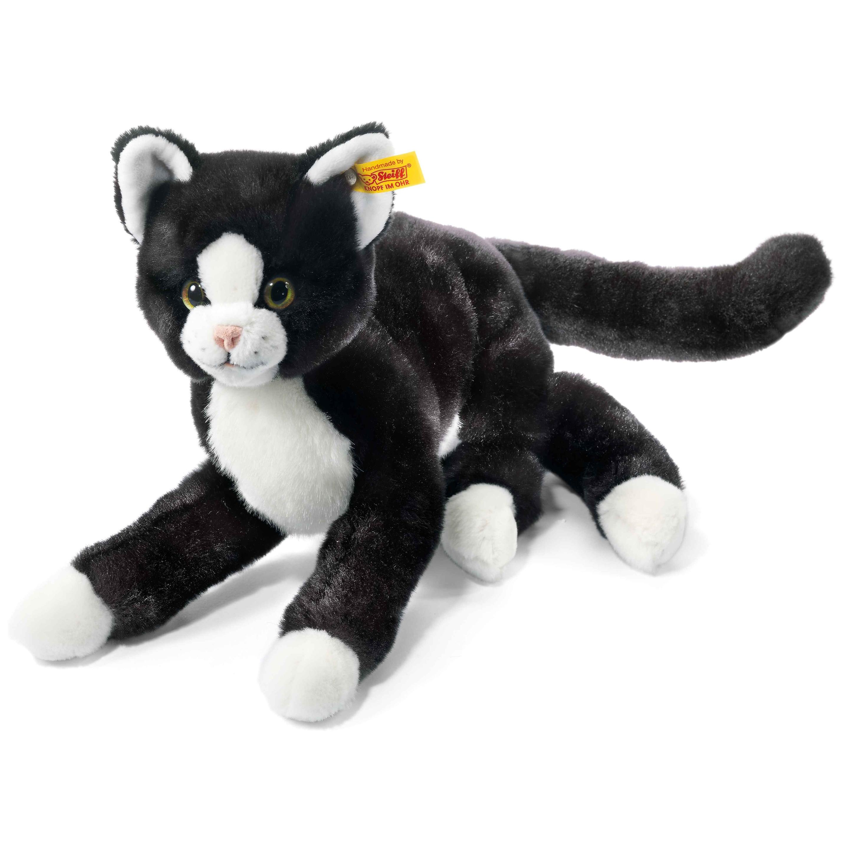 Steiff - Mimmi Schlenker Katze 30 schwarz/weiss