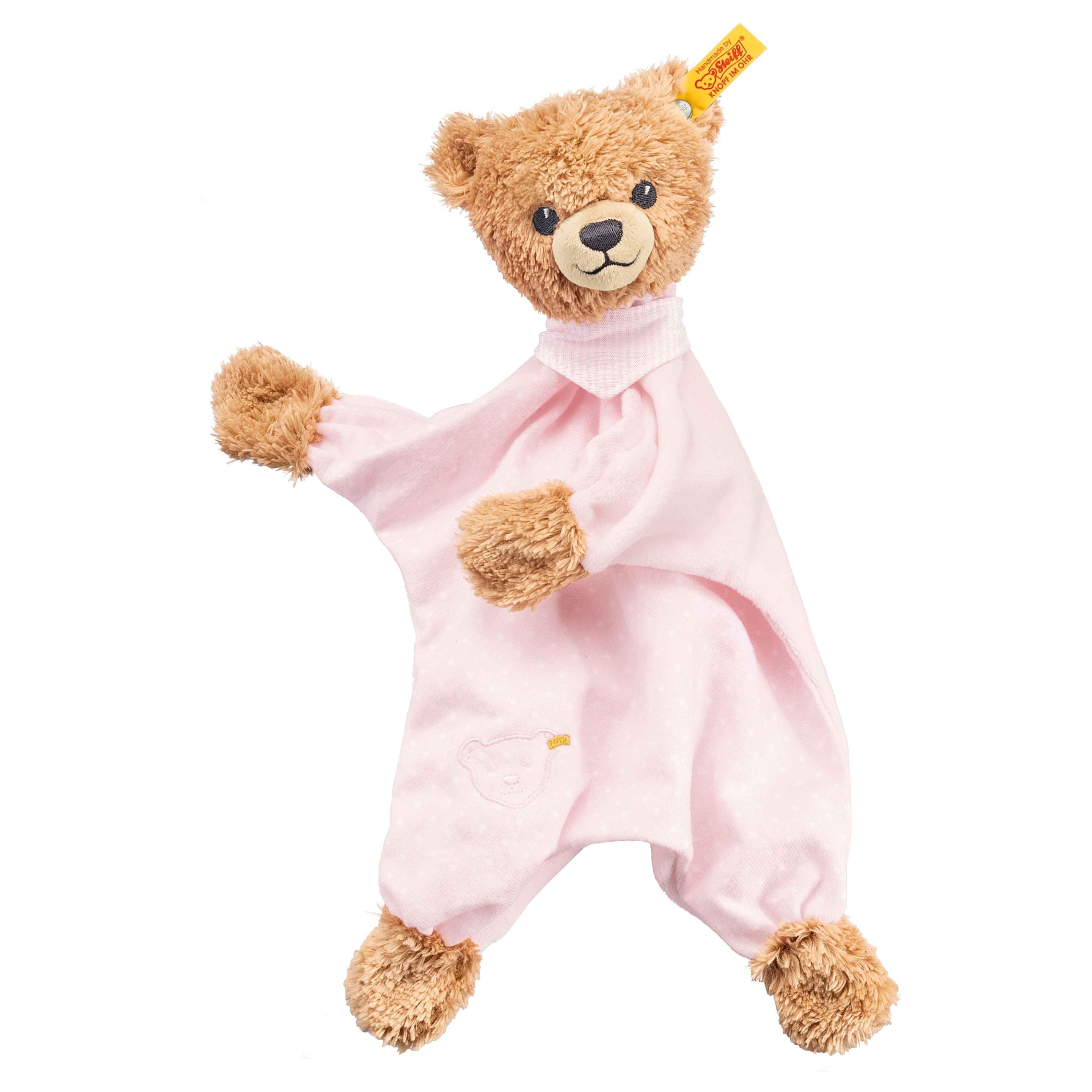 Steiff - Schlaf-gut-Bär Schmusetuch, rosa, 30cm