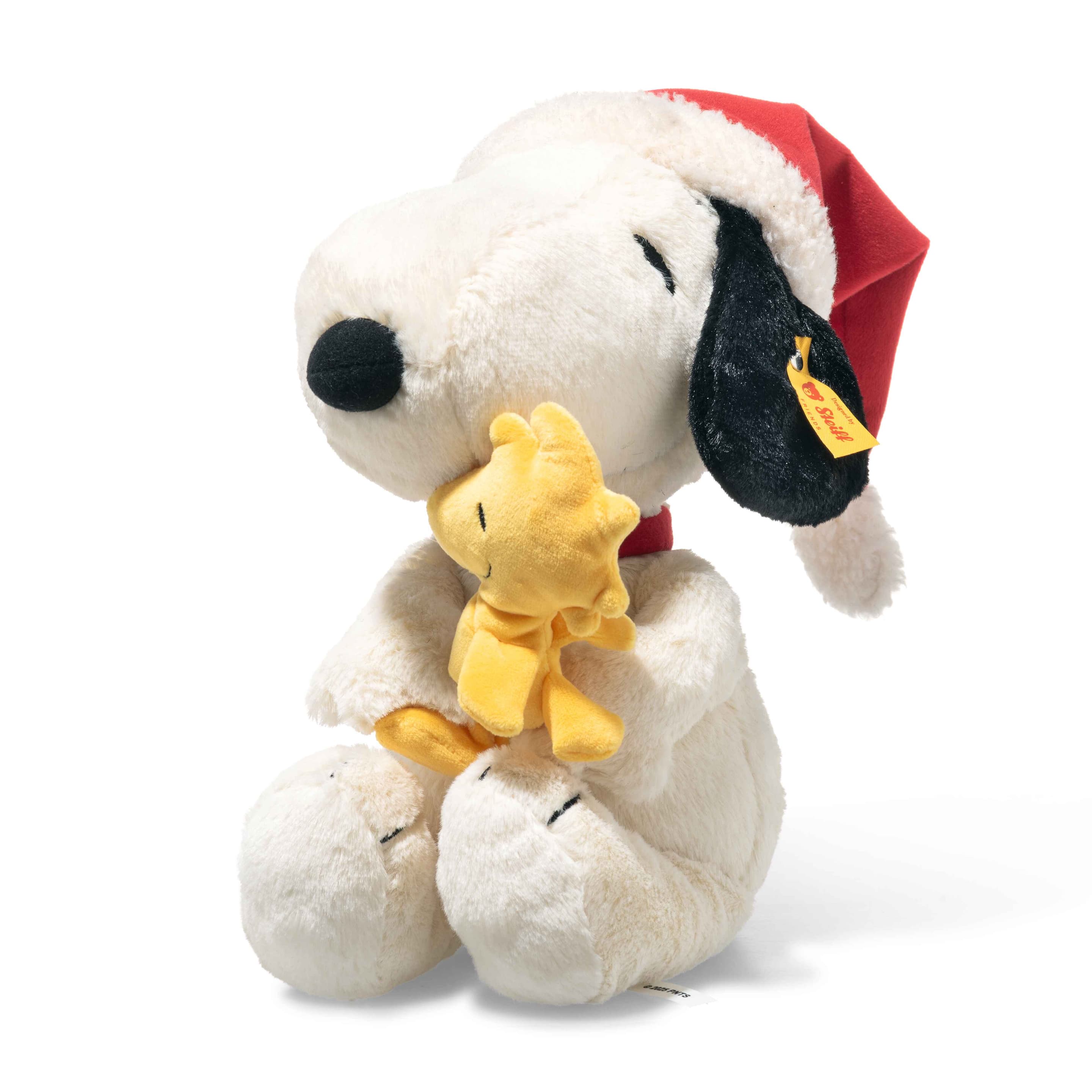 Steiff - Snoopy mit Woodstock und Nikolausmütze - Weihnachtsedition