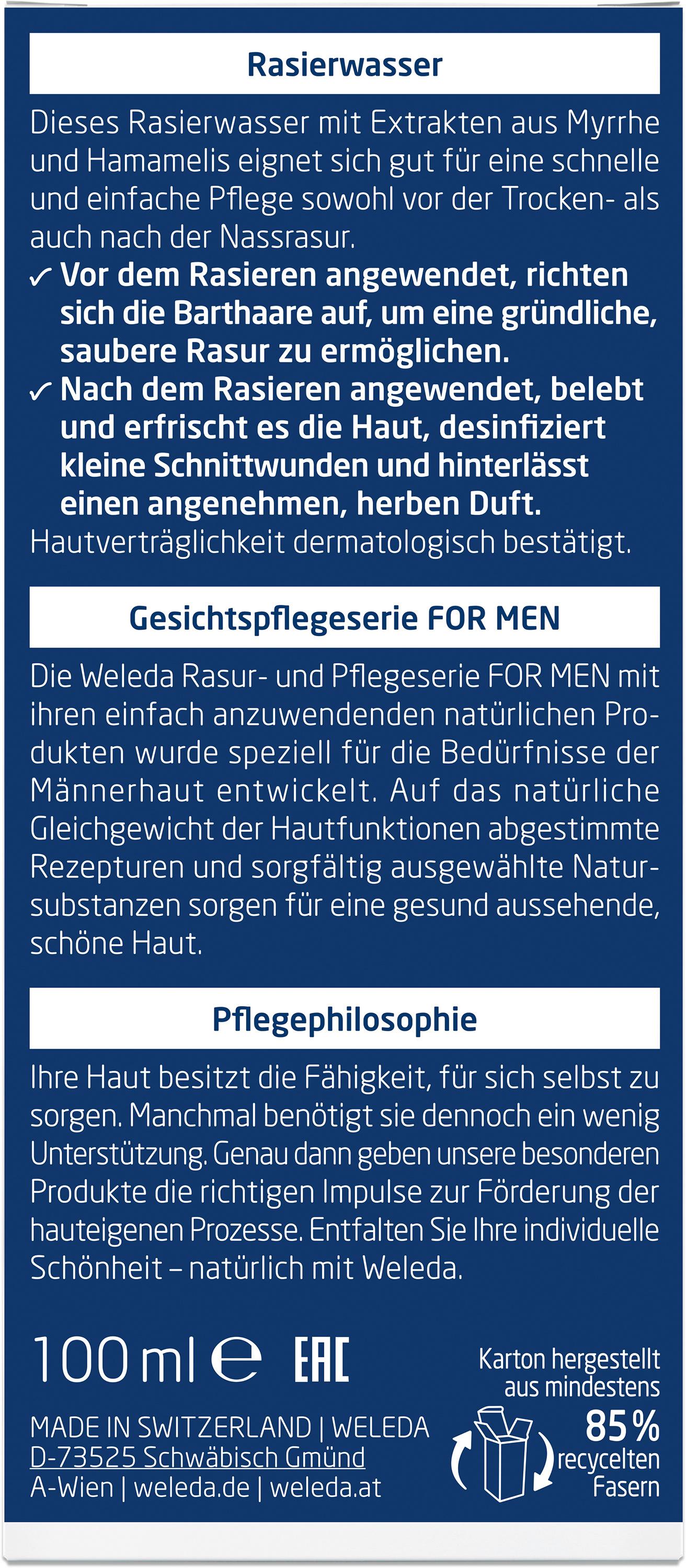 Produktbild WELEDA FOR MEN Rasierwasser 4 von 6