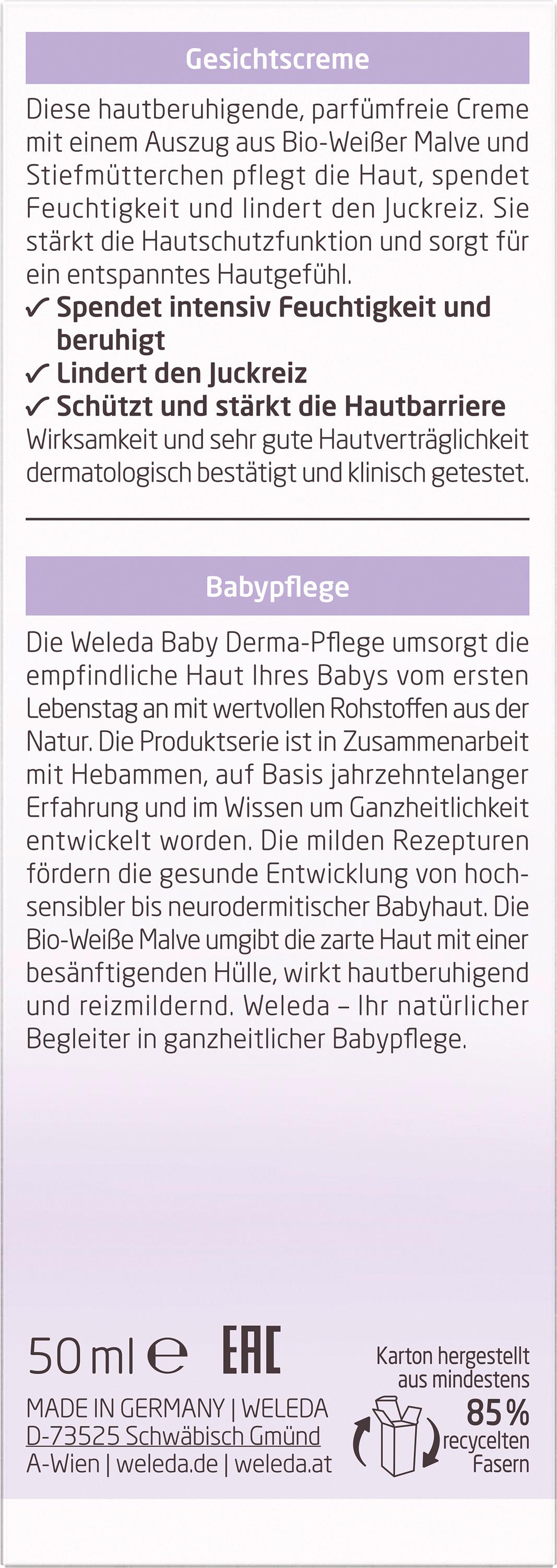 Produktbild WELEDA BABY DERMA WEIßE MALVE Gesichtscreme 3 von 5