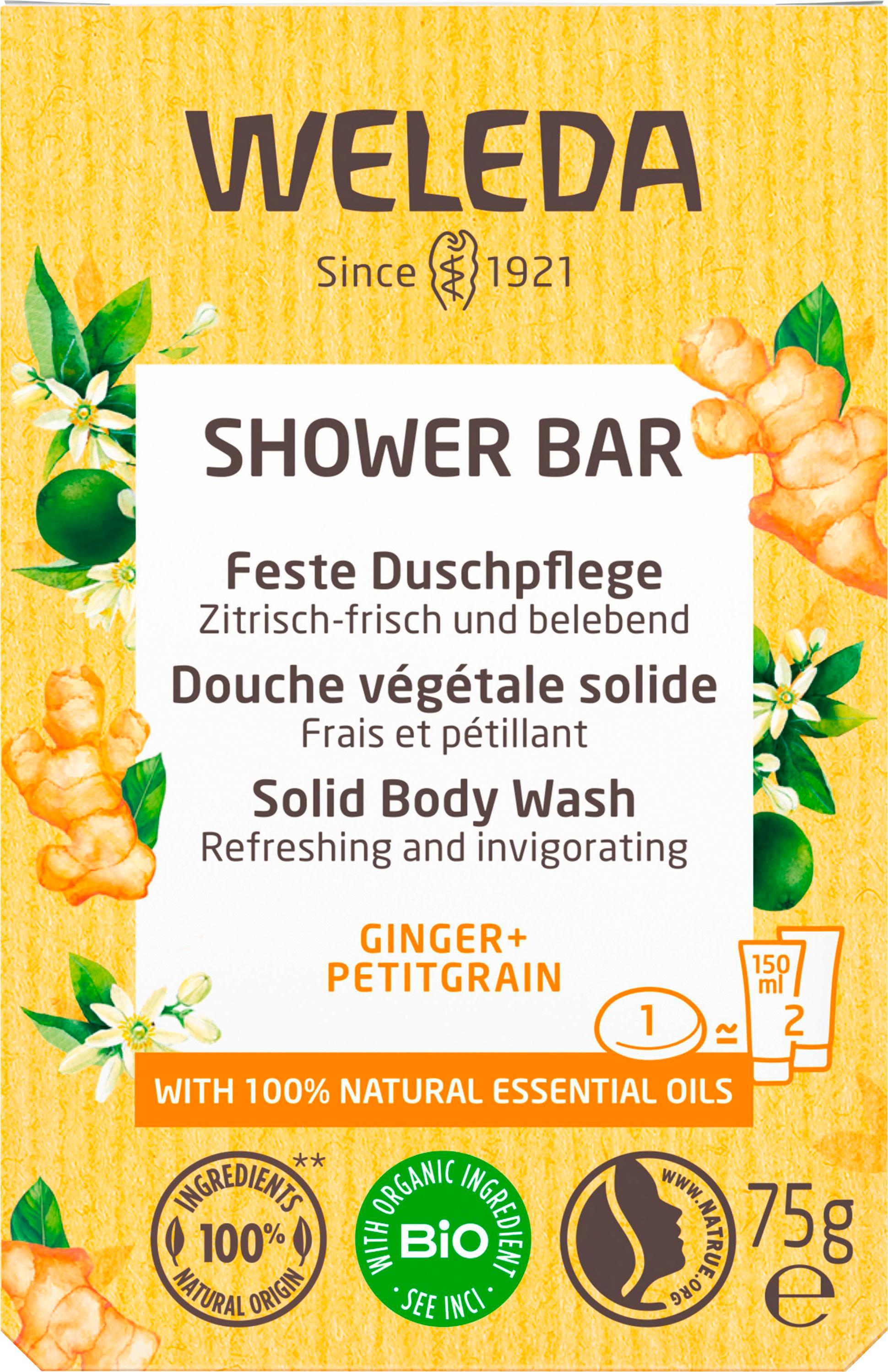 WELEDA Feste Duschpflege Ginger + Petitgrain