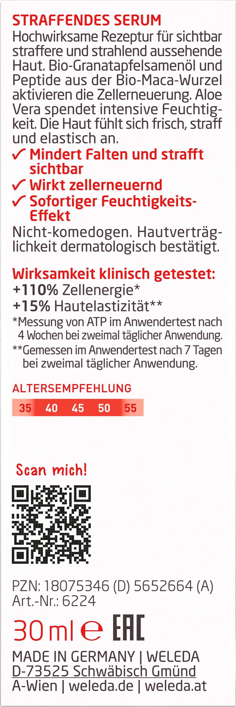 Produktbild Weleda GRANATAPFEL Straffendes Serum Granatapfel&Maca-Peptide 5 von 9