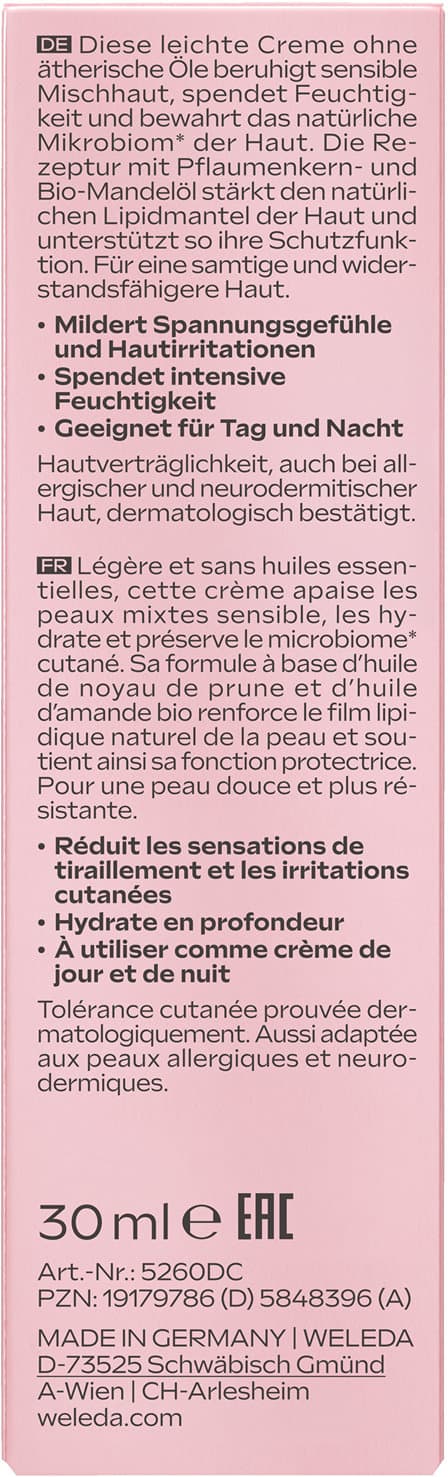 WELEDA Sensitiv Feuchtigkeitscreme leicht Bio-Mandel