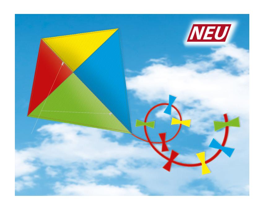 Günther Flugmodelle - 1164 QUADRO Einleiner-Drachen aus Polyester
