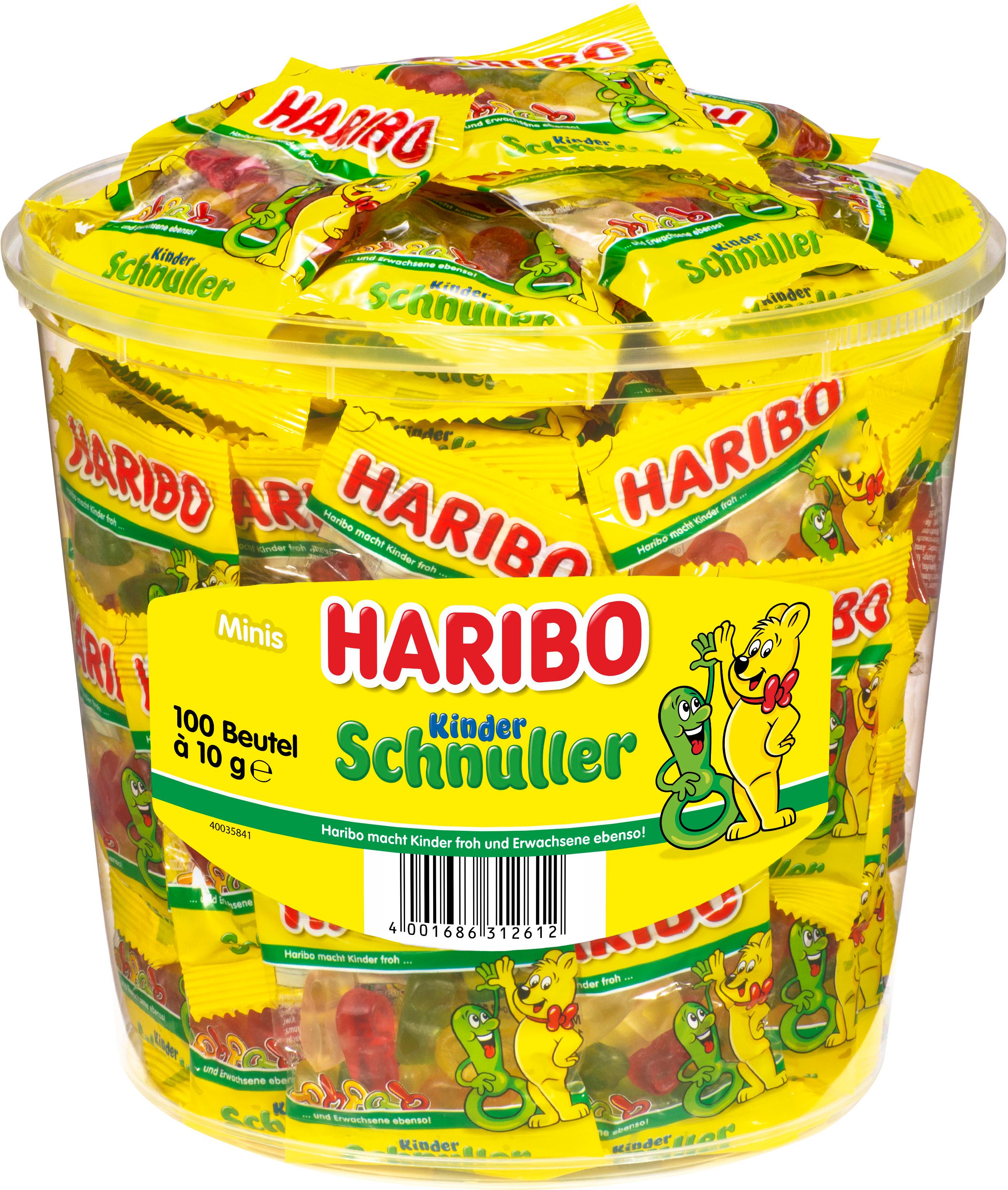 Haribo Fruchtgummi Kinder-Schnuller Minis Runddose