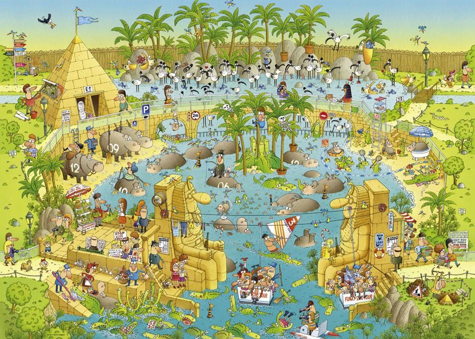 Produktbild Heye Standardpuzzle 1000 Teile - Degano Zoo Nile Habitat 3 von 3