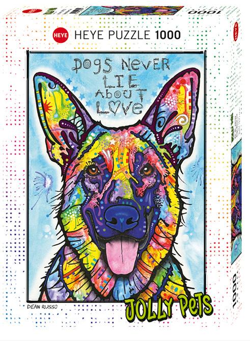 Heye Standardpuzzle 1000 Teile - Jolly Pets - Dogs Never Lie