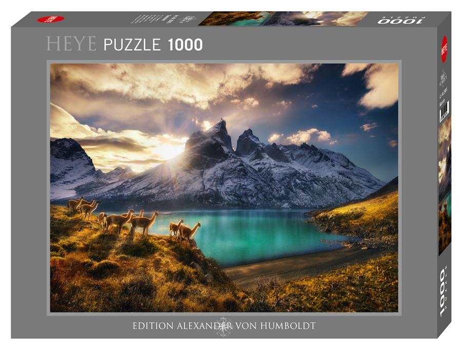 Heye Standardpuzzle 1000 Teile - Alexander von Humboldt - Guanacos