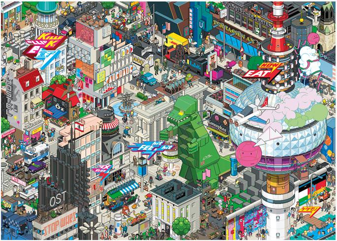 Produktbild Heye Standardpuzzle 1000 Teile - Pixorama - Berlin Quest 2 von 2