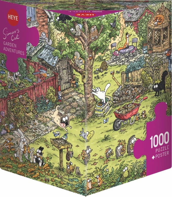 Heye Dreieckpuzzle 1000 Teile Garden Adventures Cartoon im Dreieck 299330