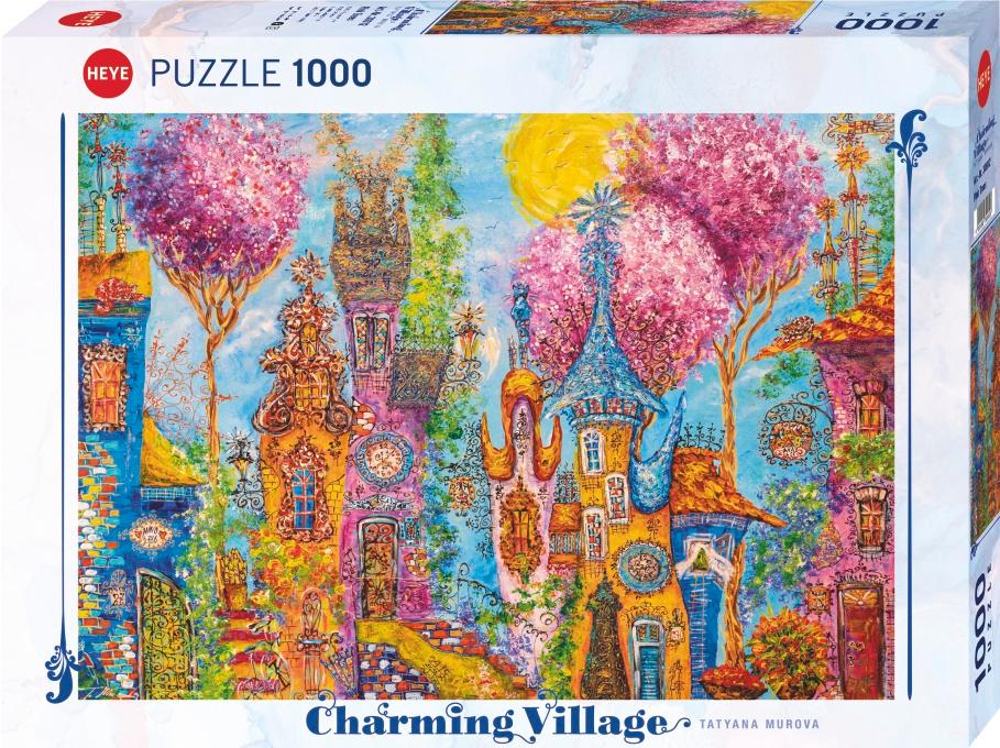 Heye Pink Trees Charming Village 1000 Teile Puzzle