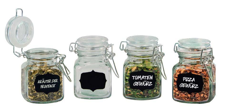 Gewürzgläser mit Bügelverschluss 4er Set