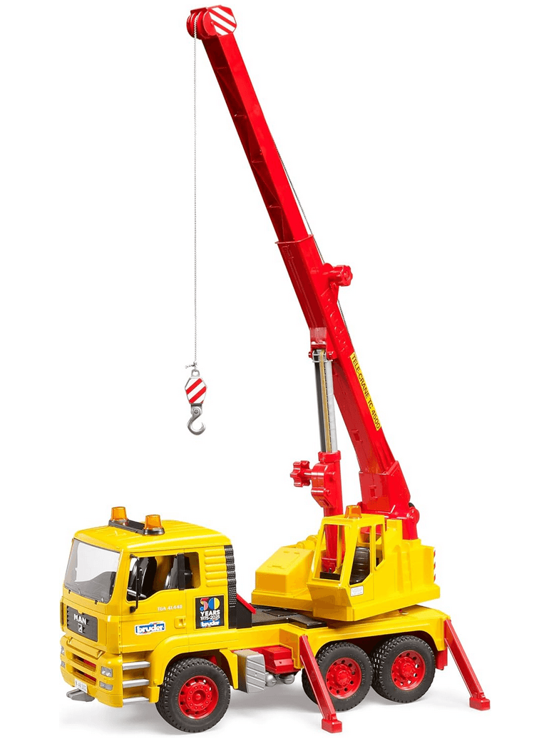 Produktbild BRUDER - MAN TGA Kran-LKW – realistisches Spielzeug-Baufahrzeug für Kinder – 50 Jahre Jubiläumsedition 8 von 8