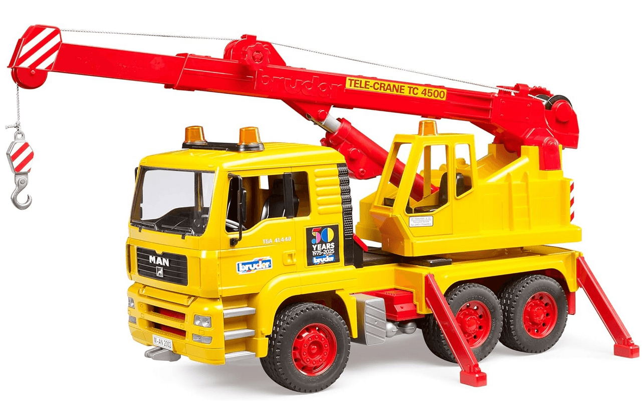 Produktbild BRUDER - MAN TGA Kran-LKW – realistisches Spielzeug-Baufahrzeug für Kinder – 50 Jahre Jubiläumsedition 5 von 8