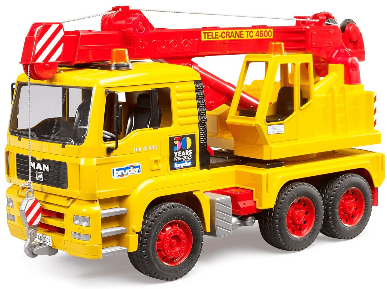 Produktbild BRUDER - MAN TGA Kran-LKW – realistisches Spielzeug-Baufahrzeug für Kinder – 50 Jahre Jubiläumsedition 4 von 8