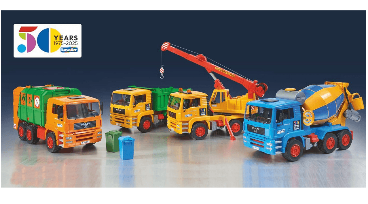 Produktbild BRUDER - MAN TGA Kran-LKW – realistisches Spielzeug-Baufahrzeug für Kinder – 50 Jahre Jubiläumsedition 3 von 8