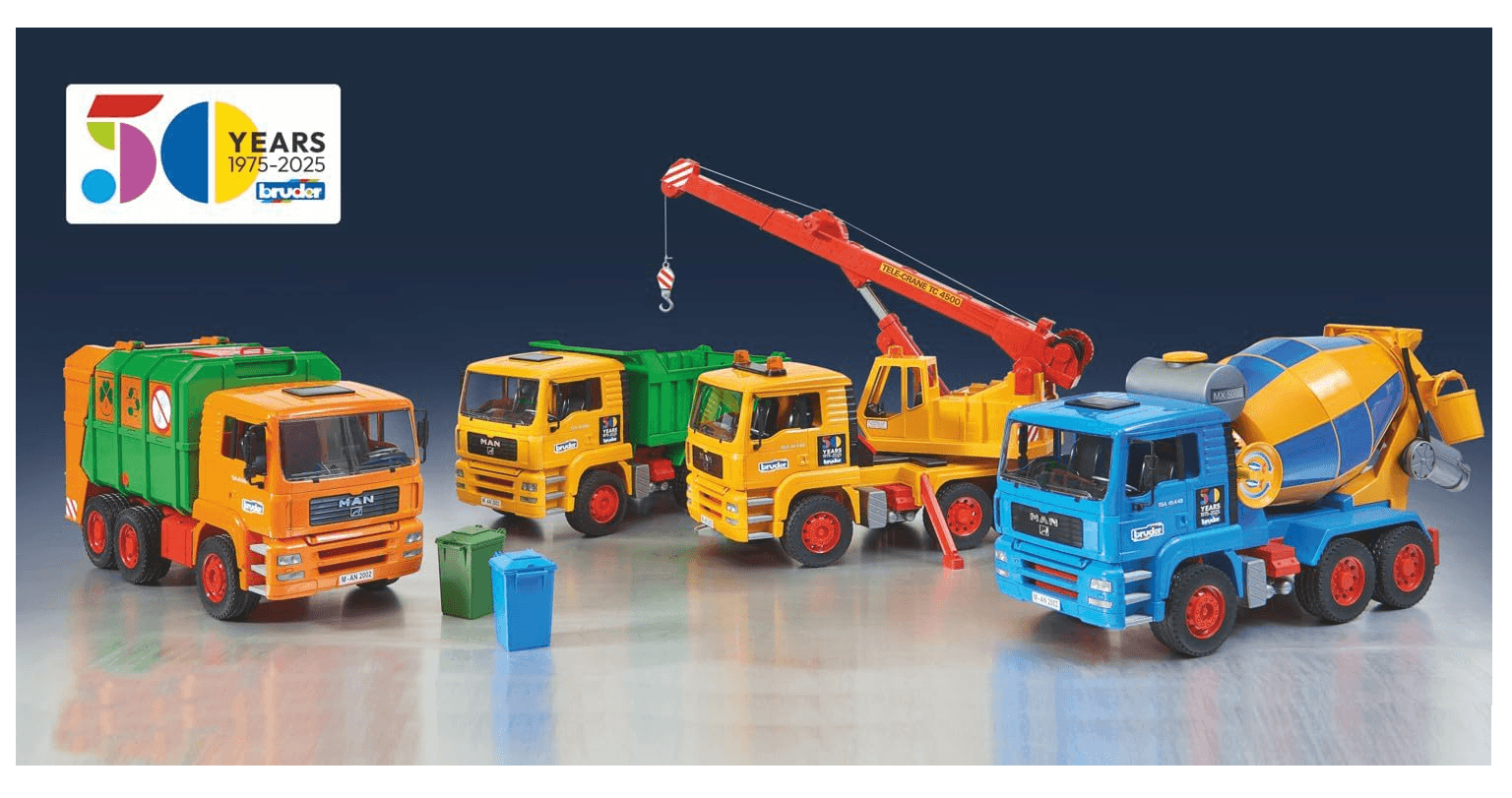 Produktbild BRUDER - MAN TGA Betonmisch-LKW – Baustellen-Action im Maßstab 1:16- 50 Jahre Jubiläumsedition 3 von 7