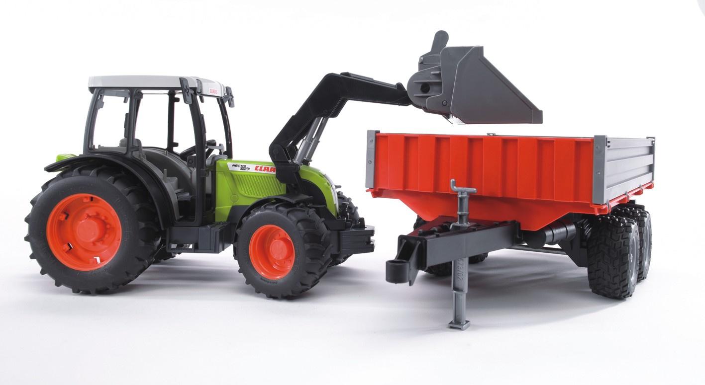 Produktbild BRUDER - Claas Nectis 267 F mit Frontlader und Bordwandanhänger 02112 2 von 2