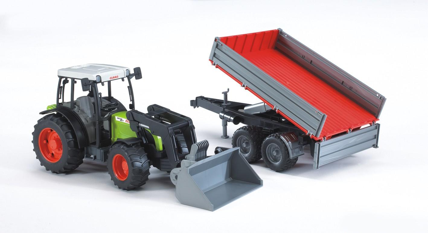 BRUDER - Claas Nectis 267 F mit Frontlader und Bordwandanhänger 02112