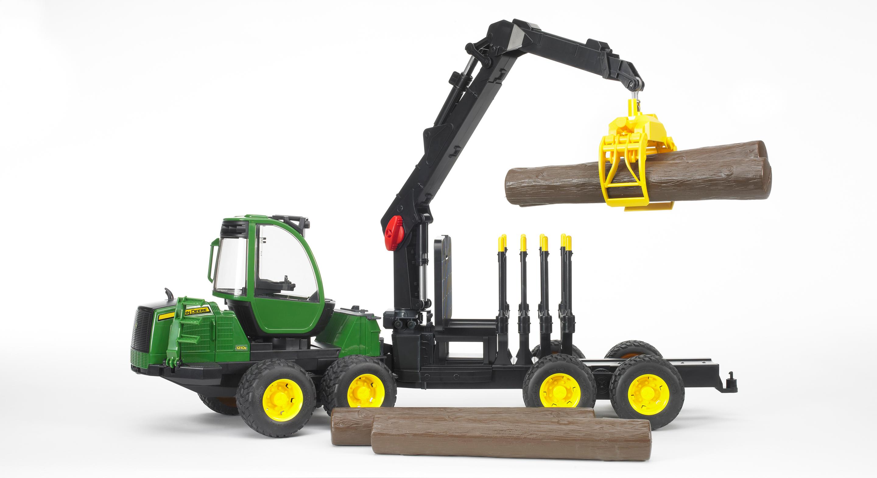 Produktbild BRUDER - John Deere 1210E Rückezug mit 4 Baumstämmen und Holzgreifer 02133 2 von 3